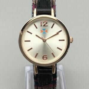 Canyon Sky Ladies Watch 28mm Gold Tone Multi Color Woven Band Southwest NWOT